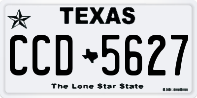 TX license plate CCD5627