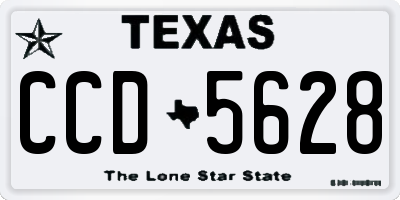TX license plate CCD5628