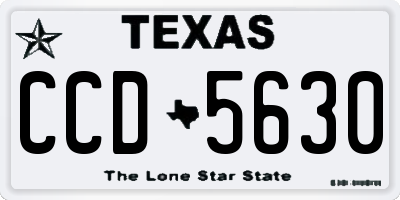 TX license plate CCD5630