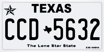TX license plate CCD5632