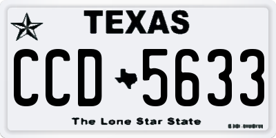TX license plate CCD5633