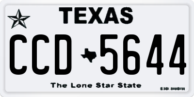 TX license plate CCD5644