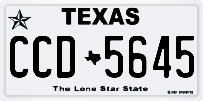 TX license plate CCD5645