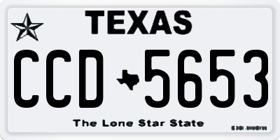 TX license plate CCD5653