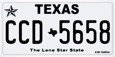 TX license plate CCD5658