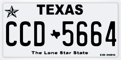 TX license plate CCD5664
