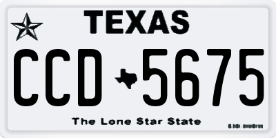 TX license plate CCD5675