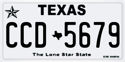 TX license plate CCD5679