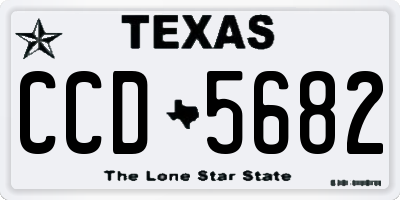 TX license plate CCD5682