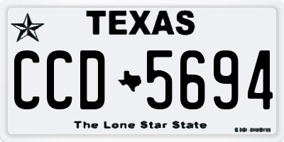 TX license plate CCD5694