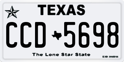 TX license plate CCD5698
