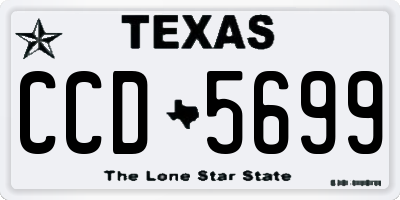 TX license plate CCD5699