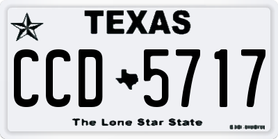 TX license plate CCD5717