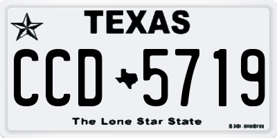 TX license plate CCD5719