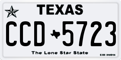 TX license plate CCD5723