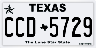 TX license plate CCD5729