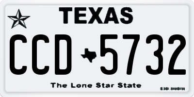 TX license plate CCD5732