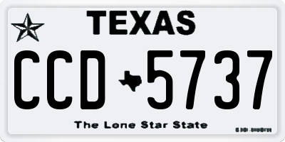 TX license plate CCD5737