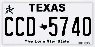 TX license plate CCD5740