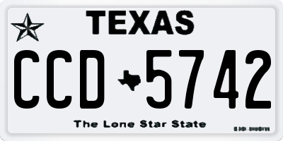 TX license plate CCD5742