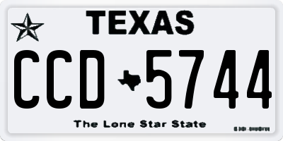 TX license plate CCD5744