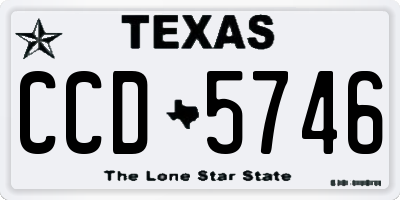TX license plate CCD5746