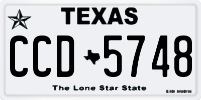 TX license plate CCD5748