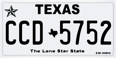 TX license plate CCD5752
