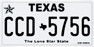 TX license plate CCD5756
