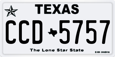 TX license plate CCD5757
