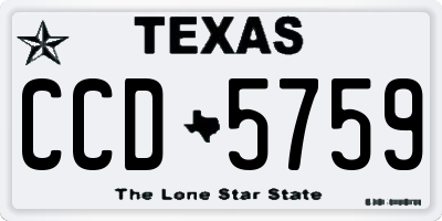 TX license plate CCD5759