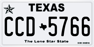 TX license plate CCD5766