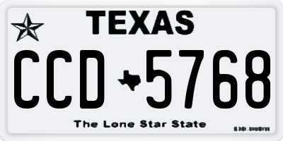 TX license plate CCD5768