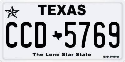 TX license plate CCD5769