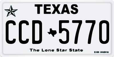TX license plate CCD5770