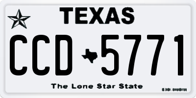 TX license plate CCD5771