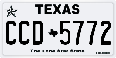 TX license plate CCD5772