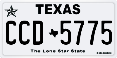 TX license plate CCD5775