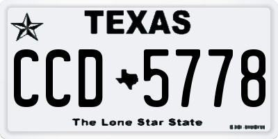 TX license plate CCD5778