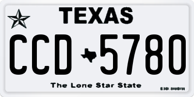 TX license plate CCD5780