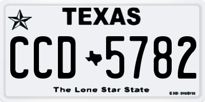 TX license plate CCD5782