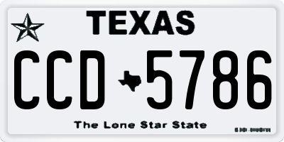 TX license plate CCD5786