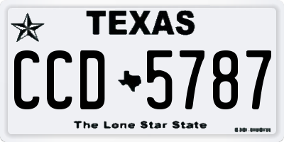 TX license plate CCD5787