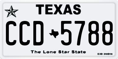 TX license plate CCD5788