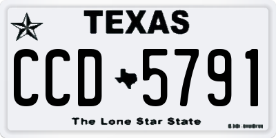 TX license plate CCD5791