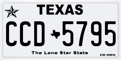 TX license plate CCD5795