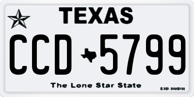 TX license plate CCD5799