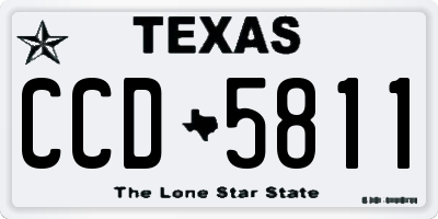 TX license plate CCD5811