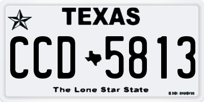 TX license plate CCD5813