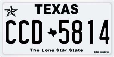 TX license plate CCD5814